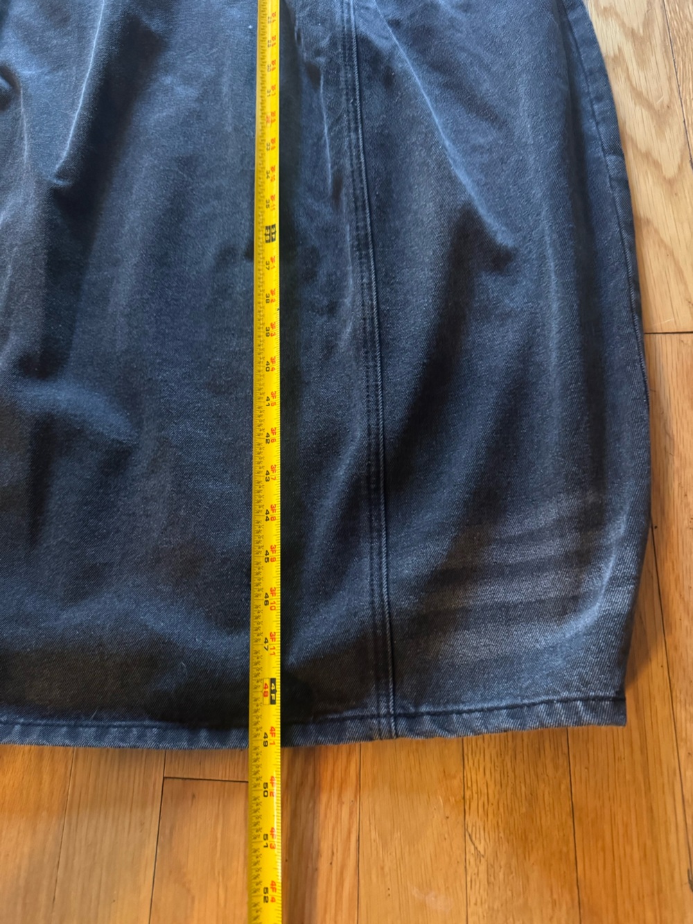 JNBY Denim Sleeveless Dress XL Black Cotton Linen Cocoon Midi Lagenlook - Picture 12 of 14